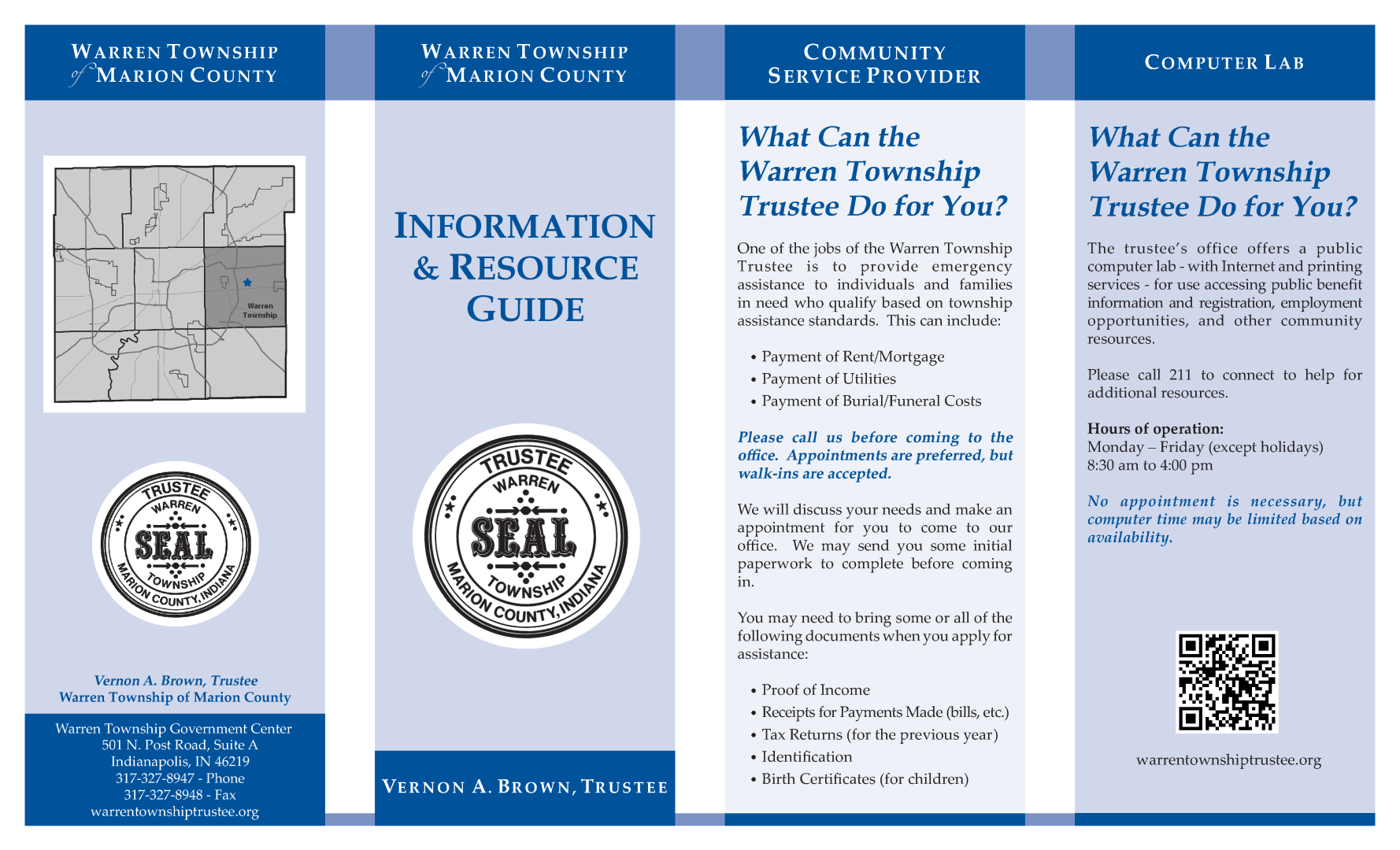 Resource Guide Warren Township Trustee of Marion County